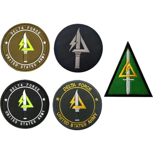 Delta Force PATCH US Army Special Force Counter Terrorism Hostage Rescue PVC Patch BADGE military embroidery armband hook patch