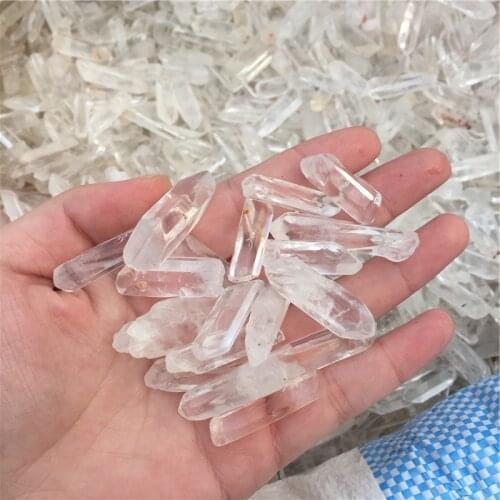 Small thin 40-60 Pieces NATURAL QUARTZ CRYSTAL RAW POINTS SHARDS 100g