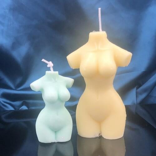 Mini 9CM/13CM Female Lady Silicone Candle Mold Sexy Slim Aromatherapy Venus Nude Body Creative Art Crystal 3D Stereo Cinnabar