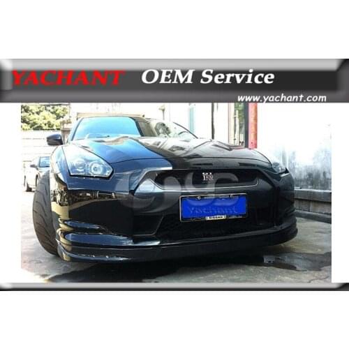 Carbon Fiber Front Lip with Undertray Diffuser Fit For 2008-2010 Nissan R35 GTR OEM Style Front Bumper Diffuser