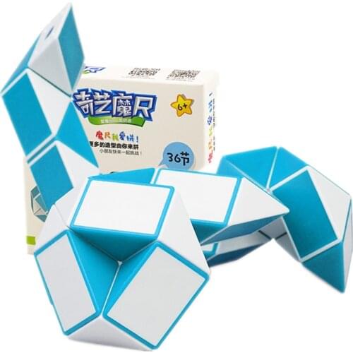 QIYI 36 Segment Magic Rule Snake Cubes Elasticity Elastic changed Popular Twist Transformable Kid Puzzle Toy for Children Gift