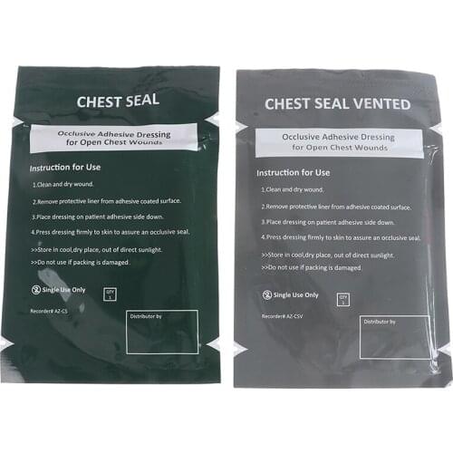 Rescue Chest Seal Vented Chest Seal Quick Useful Chest Wound Emergency Occlusive Dressing Bandage First Aid Kit Accessories