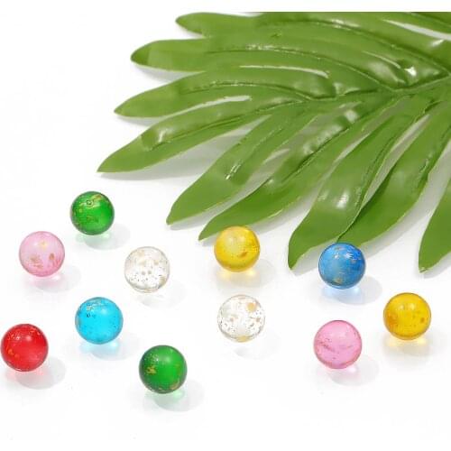 4 pcs/lot 12mm No Hole Loose Round Glass Crackle Beads For DIY Jewelry Making Hand-Beaded Material Necklaces & Bracelets