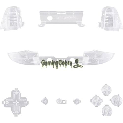 EXtremeRate Clear Replacement Keys Full Set Buttons for Xbox One S / X Controller Model 1708