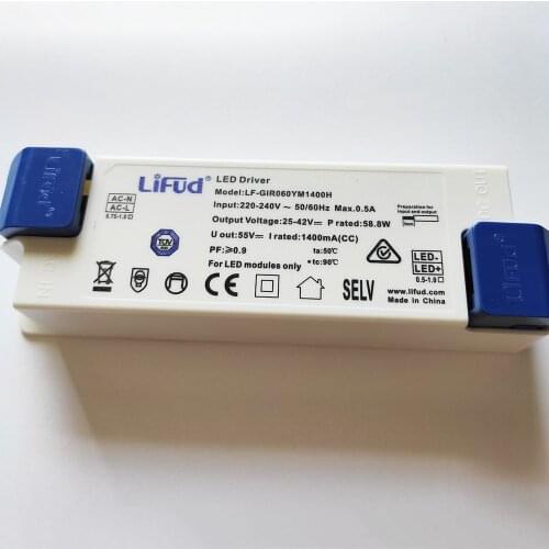 Lifud LED Driver 60W 1400mA DC 25-42V AC220-240V LF-GIR060YM1400H Transformer Commercial Lighting Driver LED Driver Panel