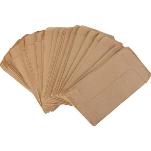 100pcs Vintage Kraft Paper Bags Seed Corn Farm Pollen Bag Sack