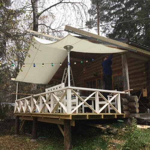 4 x 7 M/pcs Customized Waterproof awning Polyester fabrics Sun Shade Sail for patios shades net