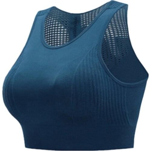 Women Yoga Crop Top Sports Bra Push Up Underwear Fitness Brassiere Bras Athletic Vest Shockproof Shirt Sport Running Sportswear