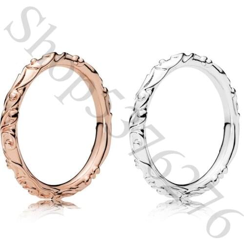 Authentic 925 Sterling Silver Regal Beauty Band Fashion Ring For Pandora Women Bead Charm Gift DIY Jewelry