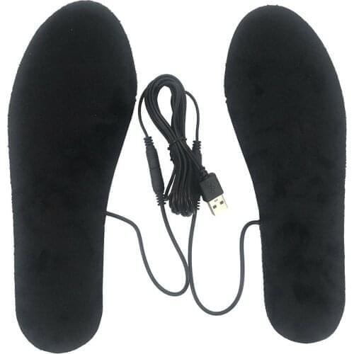1 Pair USB Heated Insoles Electric Pads Winter Foot Warmers Shoes Boot Heater Insoles Washable Warm Thermal Insoles Dropshipping