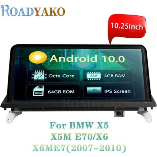 10.25'' Android 10.0 Car Multimedia player For BMW X5/X5M E70/X6/X6M E71 2007-2010 CCC Stereo Car Radio Navigation GPS Autoradio
