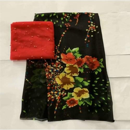 2019 High Quality African Silk Chiffon Printed Fabric For Ladies To Wear Soft And Comfortable Printed Silk Fabric! LXF42502