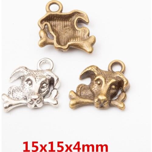 25pcs vintage lovely dogs charms Pendant diy earring fit bracelet 5774