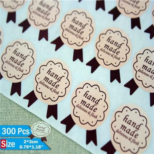 300 pcs decorative sealing sticker / handmade delicious & flesh Seal Labels party gift packing paper stickers