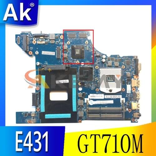 Akemy VILE1 NM-A043 For Lenovo ThinkPad E431 Laptop Motherboard HM77 GPU GT710M 100% Test Work FRU 04Y1292 04Y1293 04Y1294