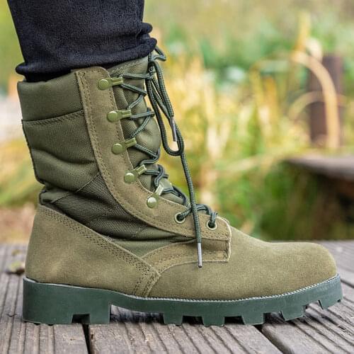 Army Boots Men Military Tactical Combat Boots Summer Winter Green Boots Size 38-46