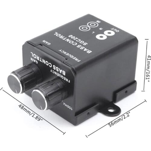 Car Audio Regulator Amplifier Bass Subwoofer Stereo Equalizer Controller 4 RCA Wholesale