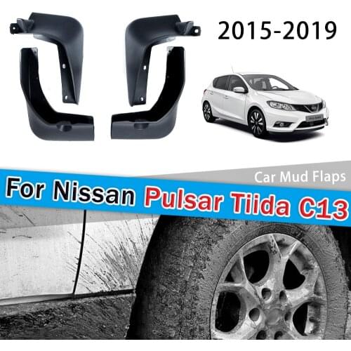 Car Mudguards for Nissan Pulsar Tiida C13 2015 2016 2017 2018 2019 Fender Mudguard Mud Flaps Guard Splash Flap Accessories
