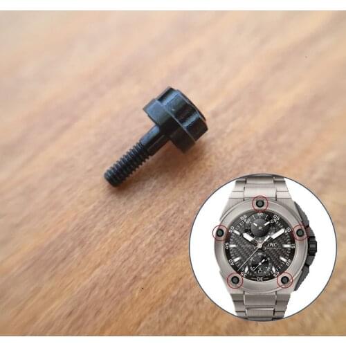 6 prongs black watch bezel screw for IWC INGENIEUR FAMILY 45mm-46mm watch case/bezels micro screw watch parts IW379602 tools