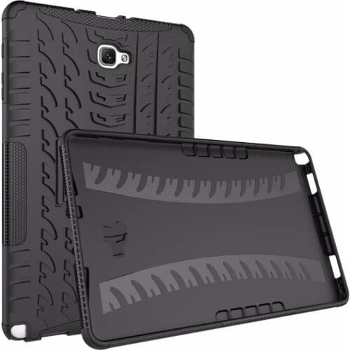 For Samsung Galaxy Tab A6 10.1 with s pen Heavy Duty armor stand Protective Double Color Shock Proof Cover case +stylus