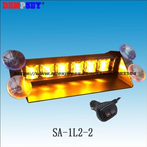 SA-1L2-2 Amber Super Bright led dash light,18 watts LED warning lights,Mini lens,12V-24V blasting flash lights