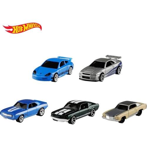 Hot Wheels Track Car Speed and Furious 5 Piece Set 1:64 Scale Vehicle Instant Collection Toy Car Children Christmas Gift GMG69