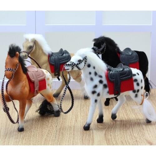 Doll Toy Running Horse Doll Princess Riding Horse Toy Riding Cute Little Horse White Black Brown Red Different Gesture Styles