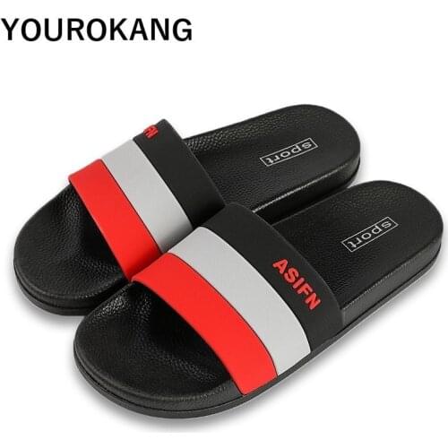 Summer Home Slippers Unisex Indoor Bathroom Slippers Non-slip Fashion Classic Concise Men Flip Flops Hot Sale Slides Beach Shoes