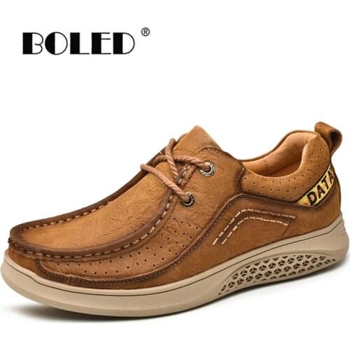 Natural Cow Leather Men Shoes England Trend Casual Shoes Plus Size Waterproof Men Flats Shoes Men Zapatillas Hombre