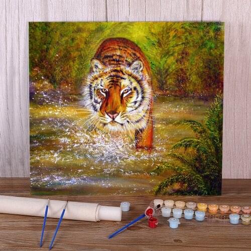 Natural Scenery Burning Bright DIY Paint By Numbers Complete Kit Oil Paints 40*50 Canvas Pictures Paintings For Art