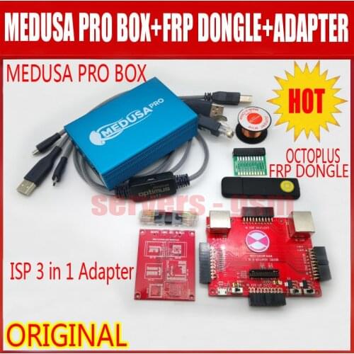 NEW ORIGINAL Medusa PRO Box+Octoplus FRP Dongle+ISP 3 in adapter+JTAG Clip MMC For LG ForSamsung ForHuawei with Optimus cable