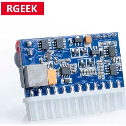 RGeek DC ATX Peak PSU 19V 200W Pico ATX Switch for Mining PSU 24Pin MINI ITX DC to ATX PC Power Supply for Computer