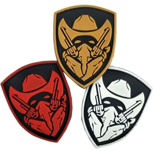 Luminous PVC Hook&Loop Magic Patch Medal of Honor Cowboy Tactical Armband 3D Stickers Military Backpack Clothing Shoulder Badge
