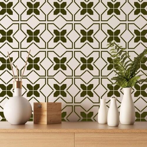 Fayans Pattern-3 Stencil Painting Template 30x30 cm, Walls, Tiles, furniture For Easy and Practical Pattern Application