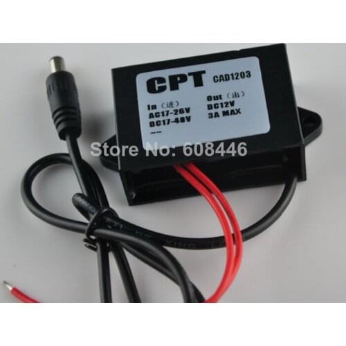 24V AC/DC to 12V 3A Power Converter Adapter for CCTV Camera Security Waterproof