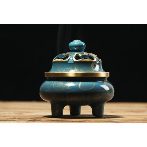 High grade Copper incense burner antique incensory Business gifts Home furnishing Aromatherapy Plate