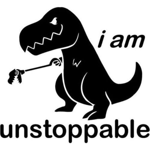 I am unstoppable dinosaur waterproof car stickers external accessories car supplies cartoon decoration bumper PVC decals
