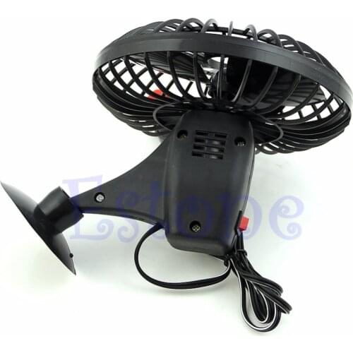 1PC Plastic 12V Powered Mini Truck Car Vehicle Cooling Air Fan Adsorption Summer Gift Black