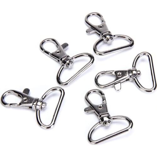 10pcs Swivel Trigger Clips Snap Hooks Lobster Clasps 25mm Keychains Bags Craft