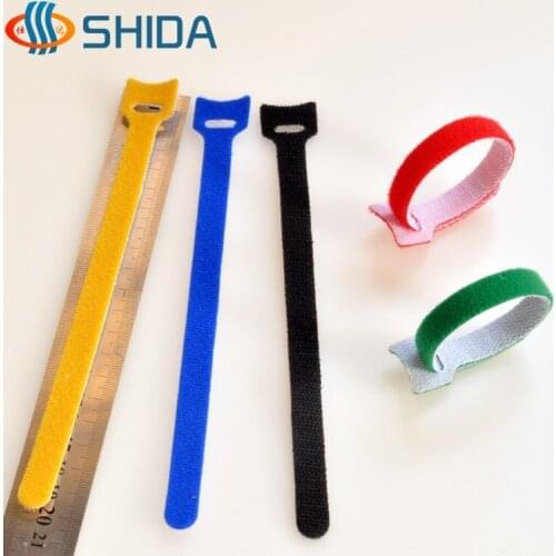 100pcs/lot 12mm*200mm back to back cable ties nylon strap Power Wire Management, Magic Tape Sticks