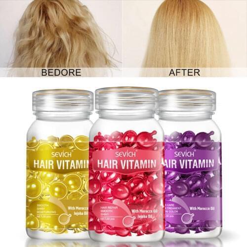 3PCS/Sets Damaged Repair Keratin Complex Vitamin Capsule Hair Oil Smooth & Silky Hair Serum Moroccan Oil Hair Care Produ