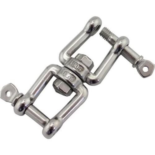 304 Stainless Steel M4-M12 Anchor Chain Connector Swivel Jaw Double Shackle Swivel Anchor Chain Connector For Marine Boat