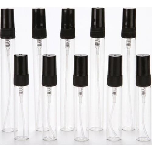 5 x 5ML 10ML Refillable Portable Sample Perfume Bottle Glass Travel Empty Spray Atomizer Bottles Cosmetic Packaging Container