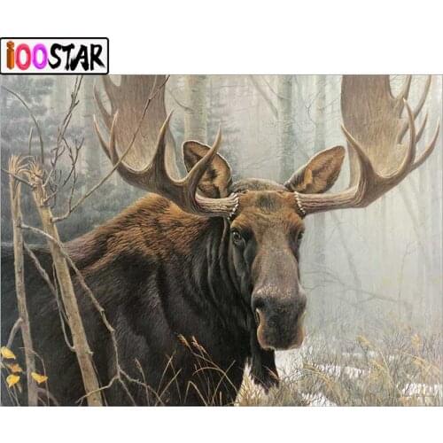 5D DIY Diamond Painting Animal bull moose Full Square/Round Diamond Embroidery Cross Stitch Rhinestone Mosaic Home Decor Gift