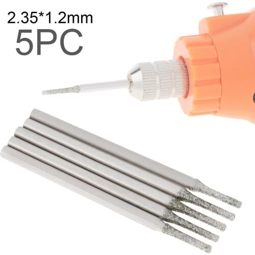 Grinding Bits 5pcs Diamond Cutting Grinding Head Mounted Points Bit Shank Jade Stone Carving Polishing for Rotary Tool