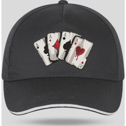 Summer Hot sale Brand Poker Spades A Interesting Print Mens Baseball Caps Casual hip hop Cotton Women trucker cap Velcro hat