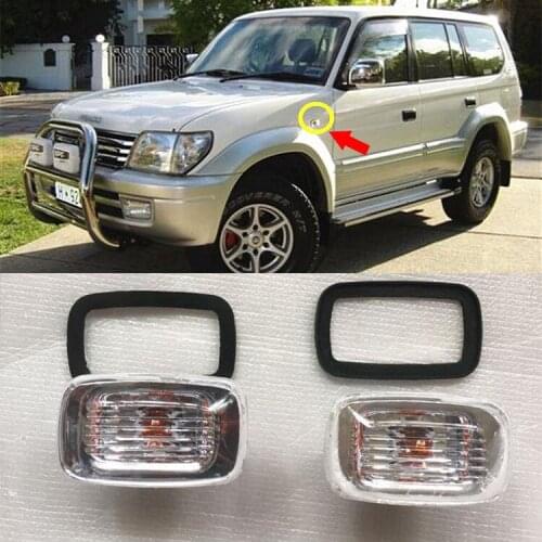 For Toyota Land Cruiser LC80 70 80 Series 1998-2007 2pcs Car Side Fender Marker Light Lamp