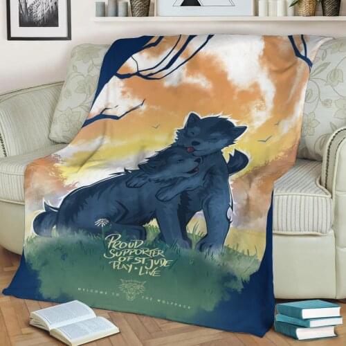 2020 Wolfpack St Jude Flannel Throw Blanket 3D Printed Keep Warm Sofa Child Blanket Home Decor Textiles Dream Family Gift