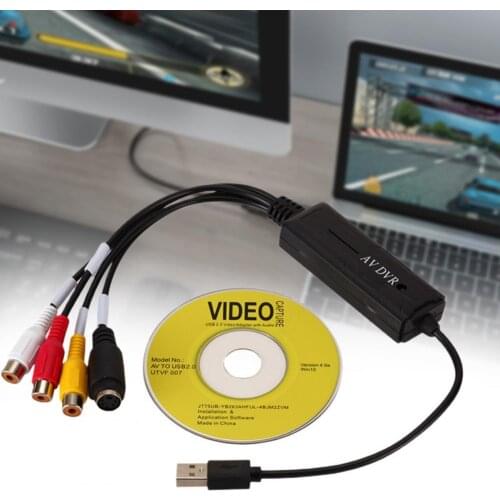 Video Capture Card Portable Durable Plastic USB 2.0 Video Capture Card for NTSC