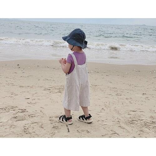 Girls Bib Pants 2019 New Baby Bib Pants Cotton Thin Summer Girls Five-point Pants Temperament Summer Kids Bib